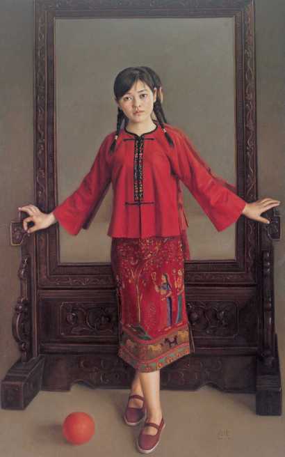 杨飞云 2005年作 少女与镜子